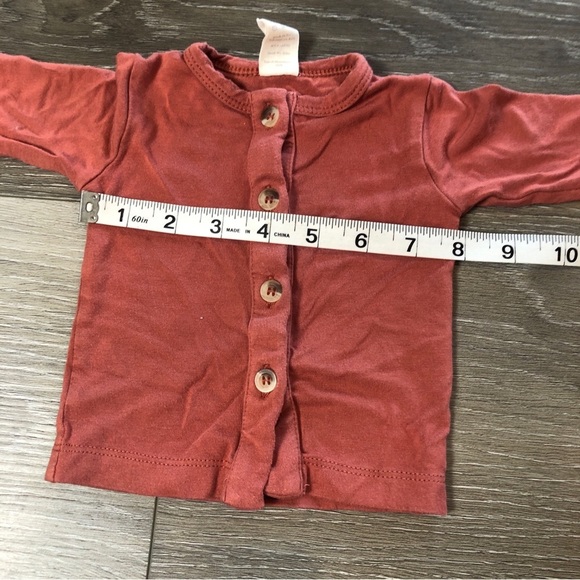 Kate Quinn Baby Bamboo Collection Unisex Kids Orange Long Sleeve Size 0-3 Months - Picture 4 of 9